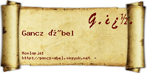 Gancz Ábel névjegykártya